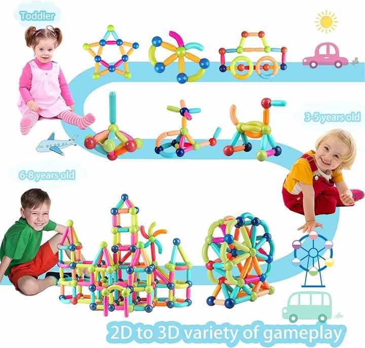 PRIME DEALS Magnetic Sticks Building
