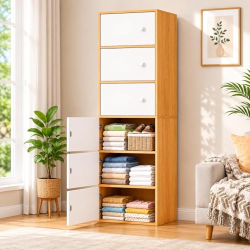 6-Door Morden Wooden Collapsible Wardrobe