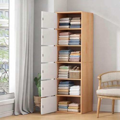 6-Door Morden Wooden Collapsible Wardrobe