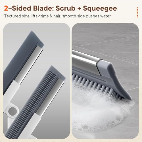 Upgraded 2-in-1 Silicone Floor Wiper Squeegee with Scrubbing Teeth - Image 4