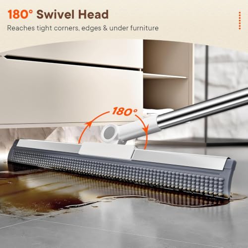 Upgraded 2-in-1 Silicone Floor Wiper Squeegee with Scrubbing Teeth - Image 7