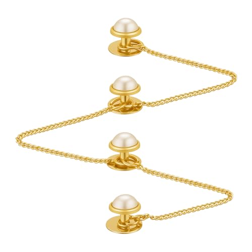VAMA FASHIONS Pearl Cufflinks Studs