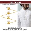 VAMA FASHIONS Pearl Cufflinks Studs