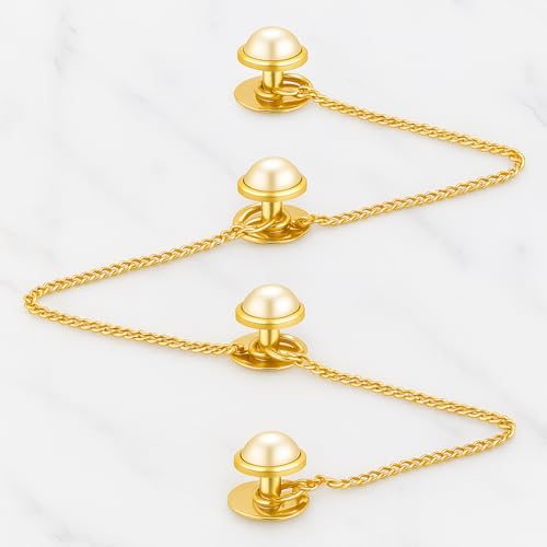 VAMA FASHIONS Pearl Cufflinks Studs