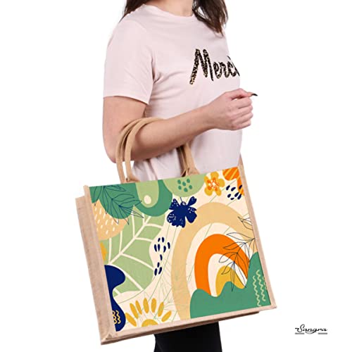 Sangra Eco-Friendly Abstract Print Jute