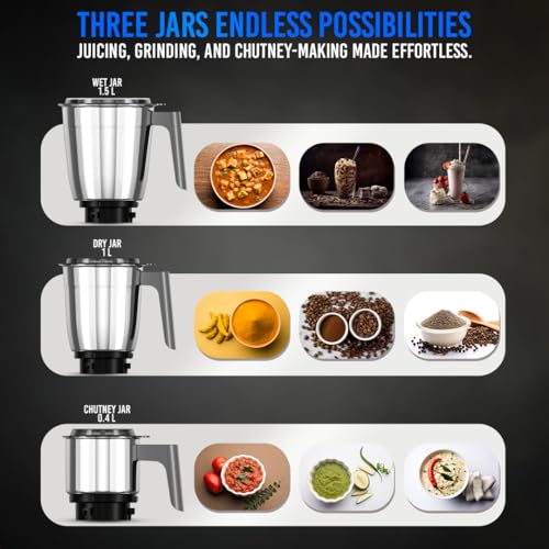 Philips HL7770/00 Mixer Grinder, 800W, 3 Jars - Image 5