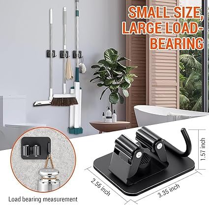 Mop Broom Holder No Drill