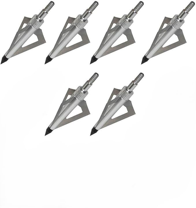 Futaba Broad and Heads,3 Archery Tip - 125 g - Silver - 6pc Pack - Image 2