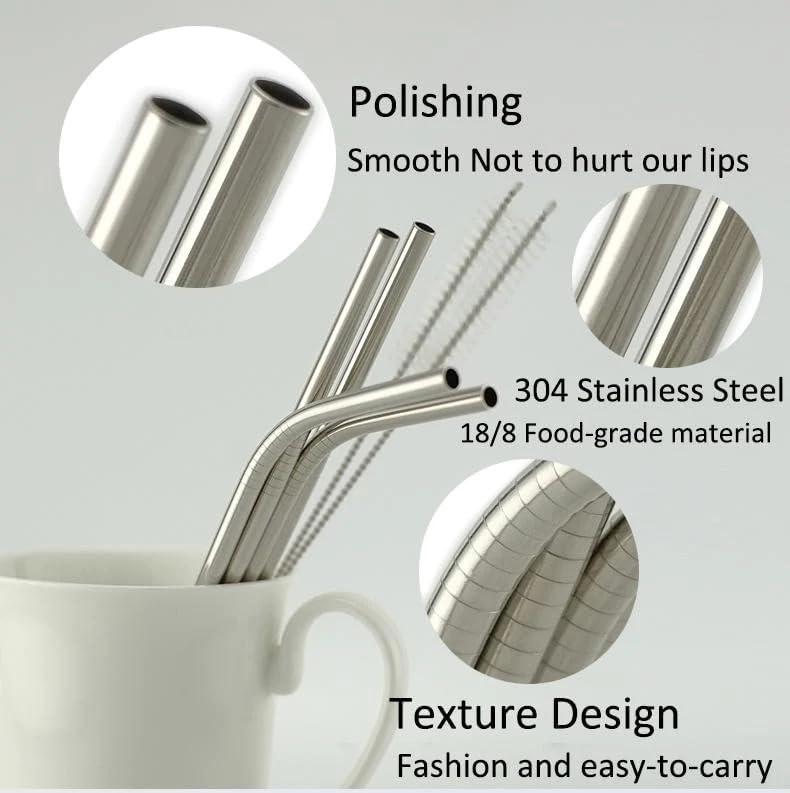ADD2CART Stainless Steel Drinking Straws