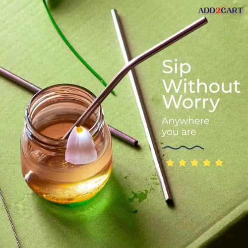 ADD2CART Stainless Steel Drinking Straws
