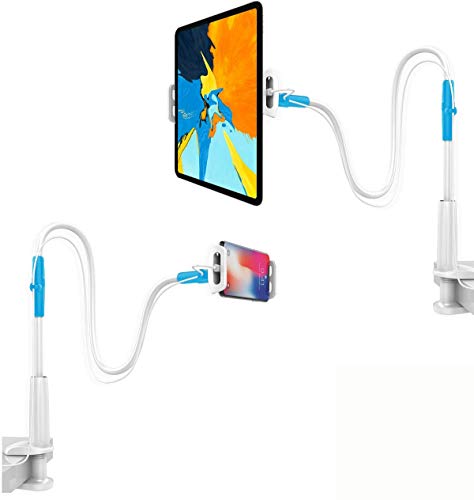 LH Extended Arm Universal Mobile and Tablet Holder with 360° Rotation (White)