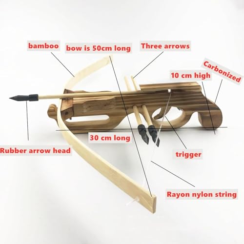 ViaZAID Wooden Toy Crossbow Handmade