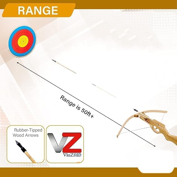 ViaZAID Wooden Toy Crossbow Handmade