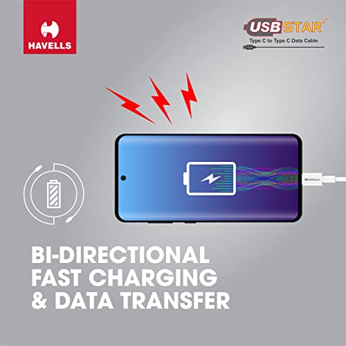 Havells USB Star- Type C to Type C Data Cable 18W - Image 4