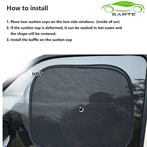 Sarte Car Sun Shade for Side Windows (Black) - Image 7