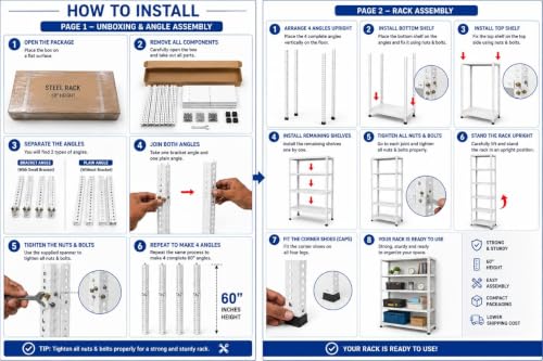 Heavy Duty 6-Shelf Steel Storage