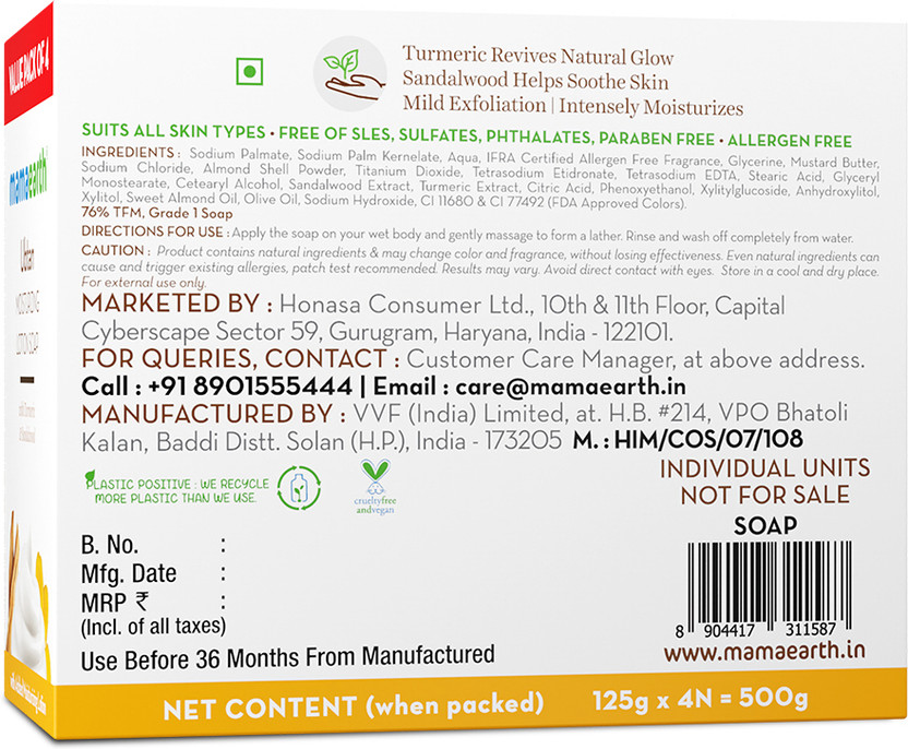 Mamaearth Ubtan Moisturizing Lotion Soap | Removes Tan | Benefits - Image 3