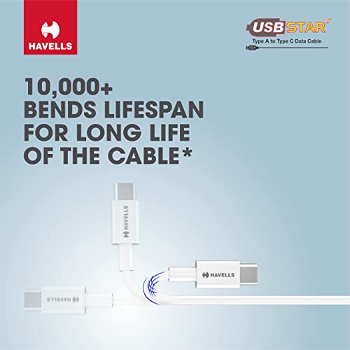 Havells USB Star- Type A to Type C Data Cable 65W, 5A - Image 5
