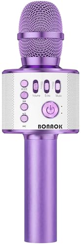 BONAOK Wireless Bluetooth Karaoke Microphone