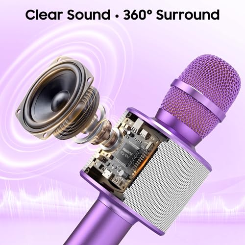BONAOK Wireless Bluetooth Karaoke Microphone