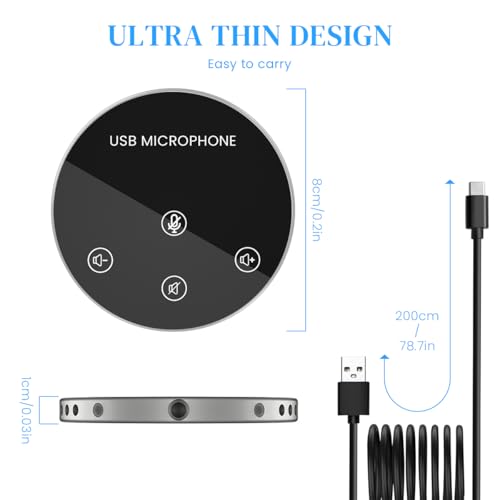 zitronix Conference Speaker, 4-Mic Wireless, USB-C, 360° Pickup, 3M - Image 2