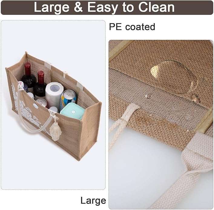 BLACKBOXES Jute Tote Bag