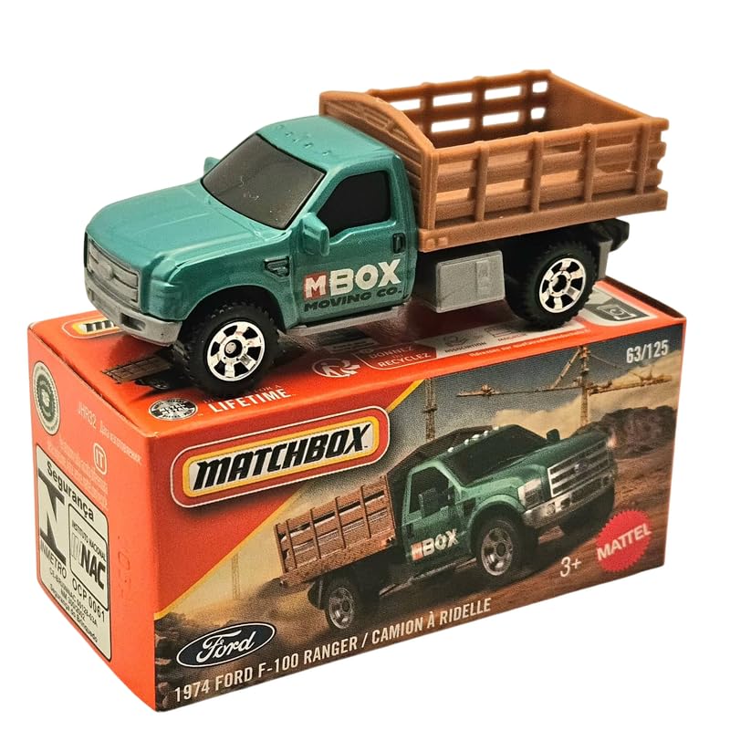 Hot Wheels 2026 Match Box 1974 Ford F-100 Ranger for 3 Years & Above 63/125 (Multicolor)
