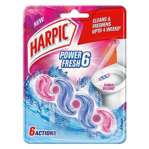 Harpic Power Fresh 6 - Floral Delight 35 gm | Toilet Rim Block