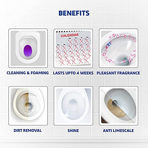 Harpic Power Fresh 6 - Floral Delight 35 gm | Toilet Rim Block - Image 3