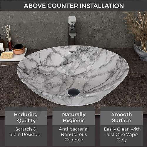 Plantex Ceramic Basin for Bathroom/Table
