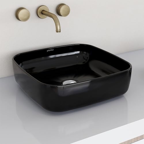 Plantex Premium Ceramic Tabletop Washbasin/Black