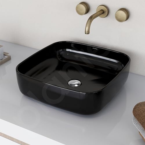 Plantex Premium Ceramic Tabletop Washbasin/Black