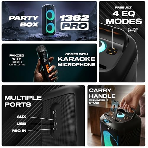 DIGIMORE 160W PartyBox Speaker w/Wireless