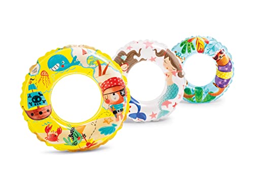 Intex Ocean Reef Transparent 24 inch Swim Ring, Multi Color