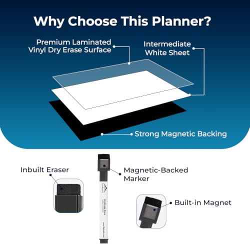 LifeKrafts Magnetic Small Whiteboard Planner