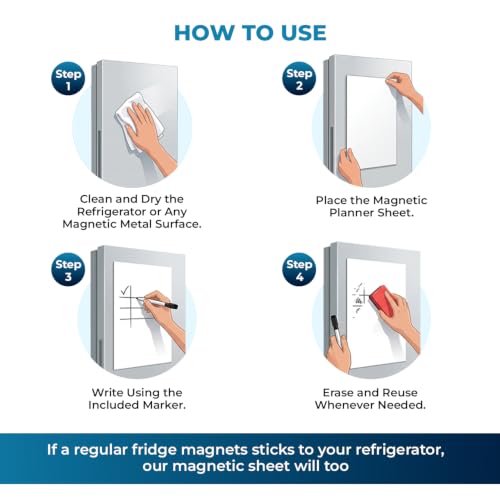 LifeKrafts Magnetic Small Whiteboard Planner