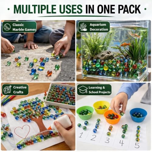 Glass Marbles Set 50 Pieces