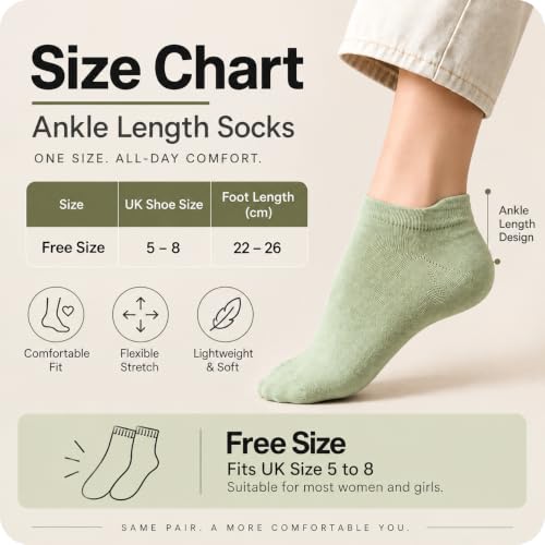 Girls Ankle Length Cotton Socks