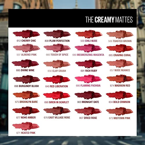 Maybelline New York Color Sensational Creamy Matte Lipstick - Image 7