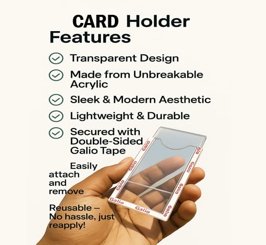 VADDA Men Glass Card Holder