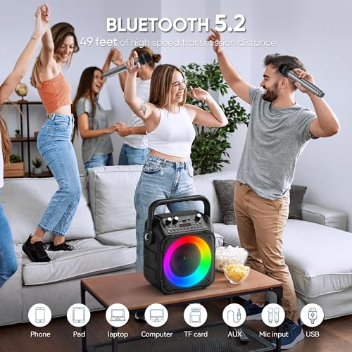 Karaoke Machine, Portable Bluetooth Speaker