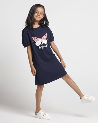 T2F Girls Cotton Printed Regular