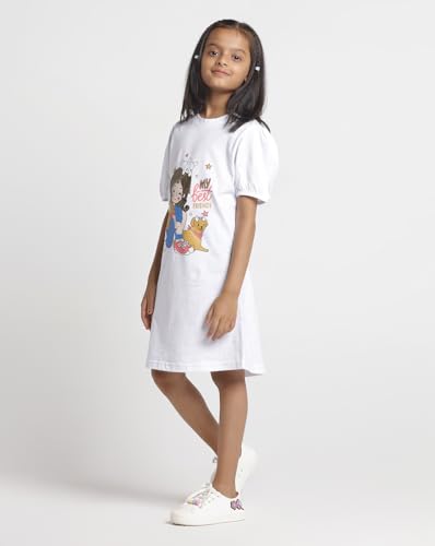 T2F Girls Cotton Printed Regular