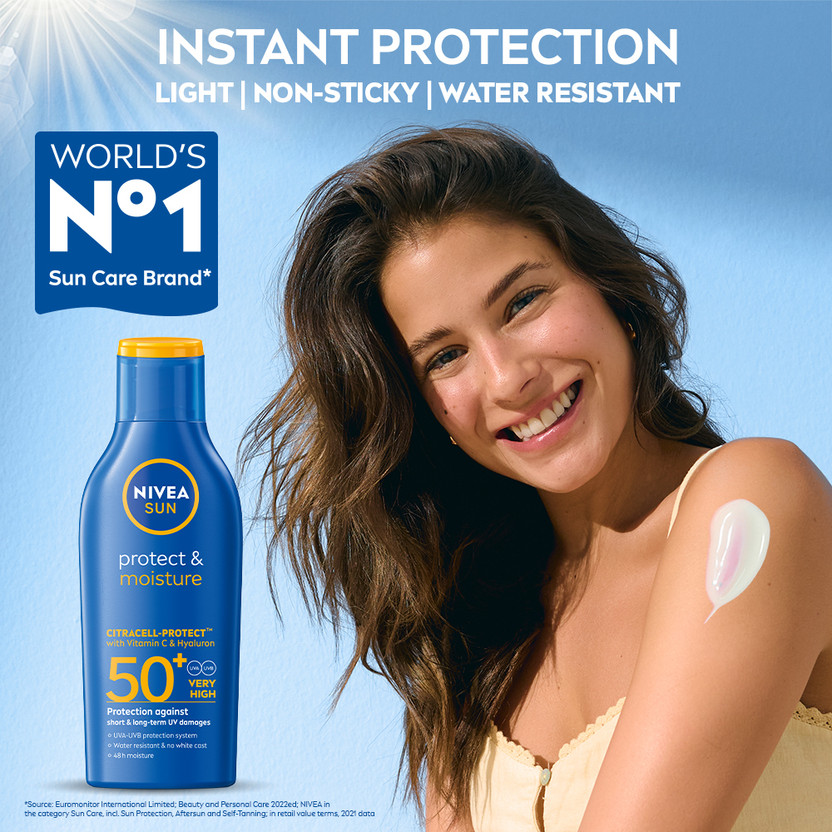 NIVEA Sunscreen - SPF 50+ PA+++ Sunscreen-SPF50+PA+++UVAUVB,Moist - Image 4