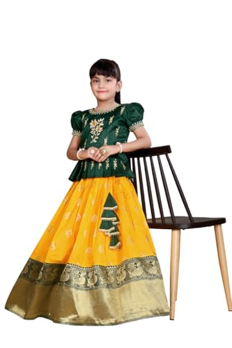 White Button Girls Silk Blend Readymade Lehenga choli - Image 2