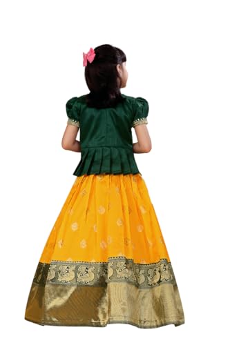 White Button Girls Silk Blend Readymade Lehenga choli - Image 3