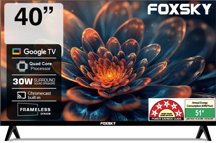 Foxsky 101.6 cm (40 inches) Full HD Smart QLED 40FS Google TV