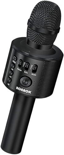 BONAOK Wireless Bluetooth Karaoke Microphone,3-in-1