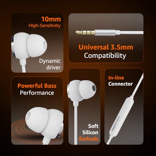 Amazon Basics Wired Earphones