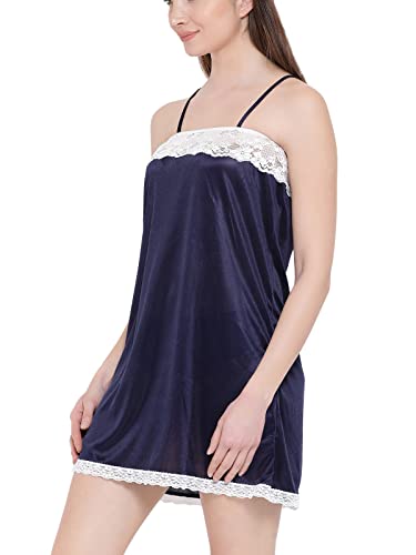 Clovia Women's Satin Mid Thigh Length Nightdress - Image 3